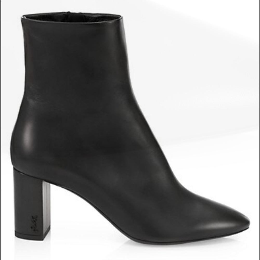 Saint Laurent Lou 75 ankle booties- Merlot leather